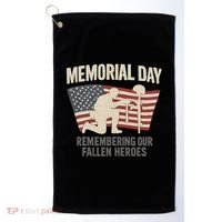 Memorial Day Remembering Our Fallen Heroes Golf Towel thumb 0