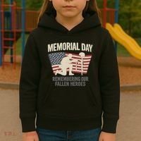 Memorial Day Remembering Our Fallen Heroes Kids Hoodie thumb 3