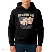 Memorial Day Remembering Our Fallen Heroes Kids Hoodie thumb 4