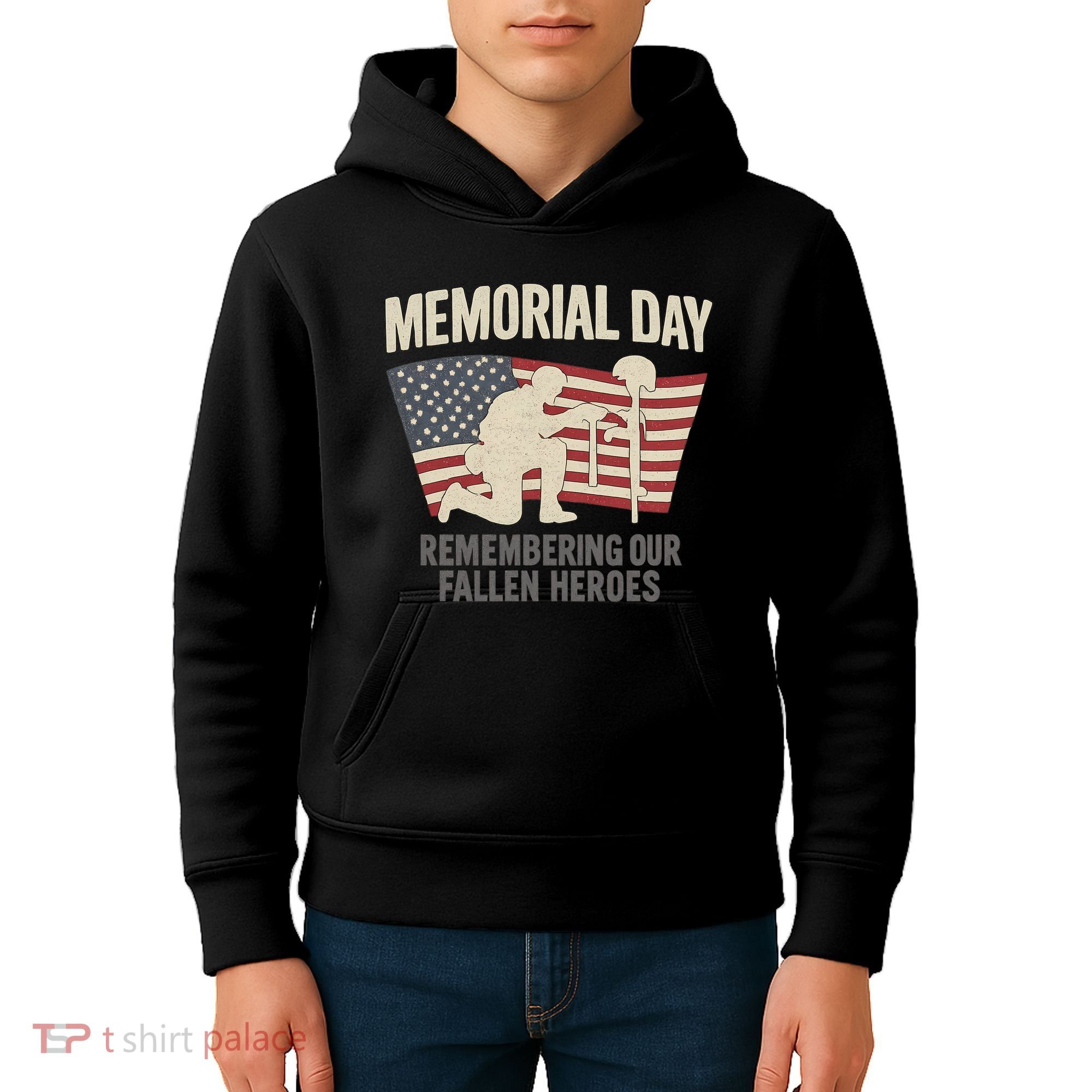 Memorial Day Remembering Our Fallen Heroes Kids Hoodie