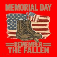 Memorial Day - Remember the Fallen Santa Hat thumb 1