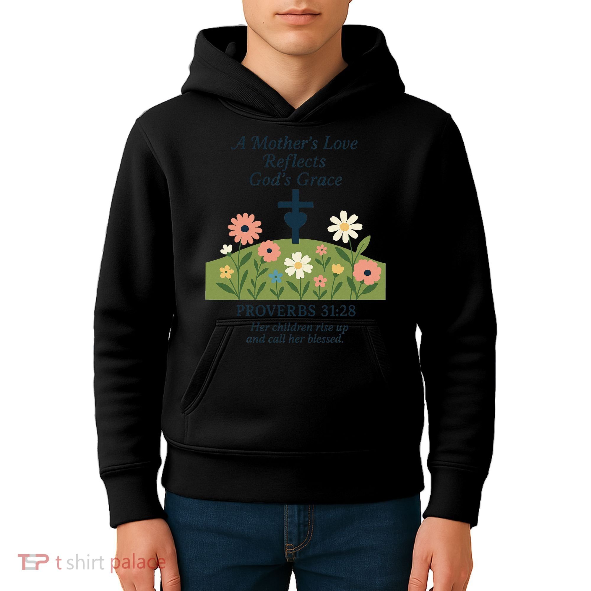 Mothers Day Reflects Gods Grace Faith Kids Hoodie