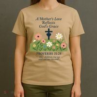 Mothers Day Reflects Gods Grace Faith T-Shirt thumb 4