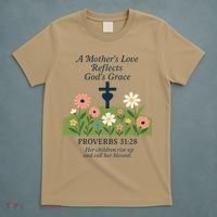 Mothers Day Reflects Gods Grace Faith T-Shirt thumb 5