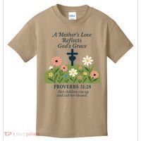 Mothers Day Reflects Gods Grace Faith Kids T-Shirt thumb 0