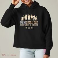 Memorial Day Remember & Honor Ladies Heavyweight Boxy Pullover Hoodie thumb 0