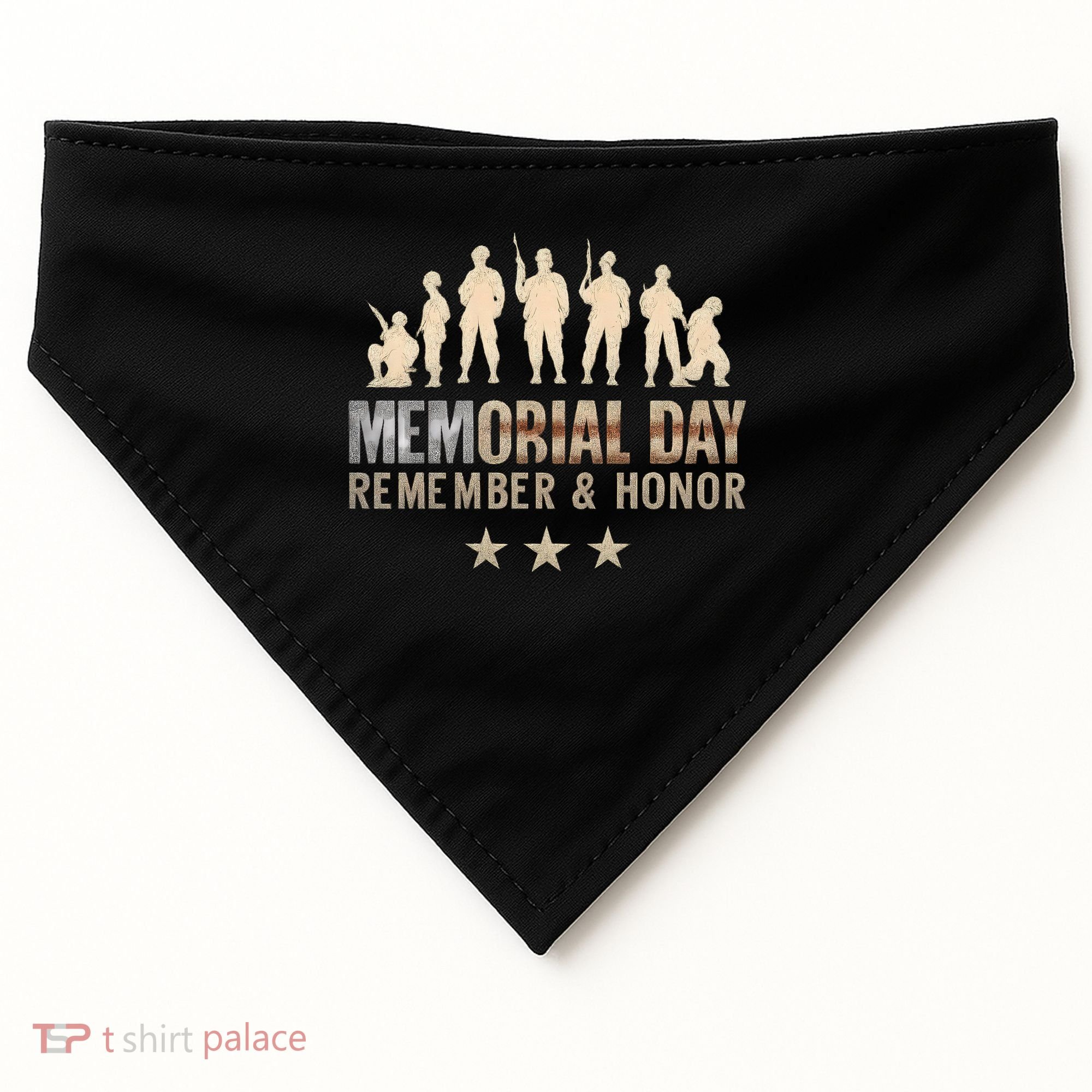 Memorial Day Remember & Honor USA-Made Doggie Bandana