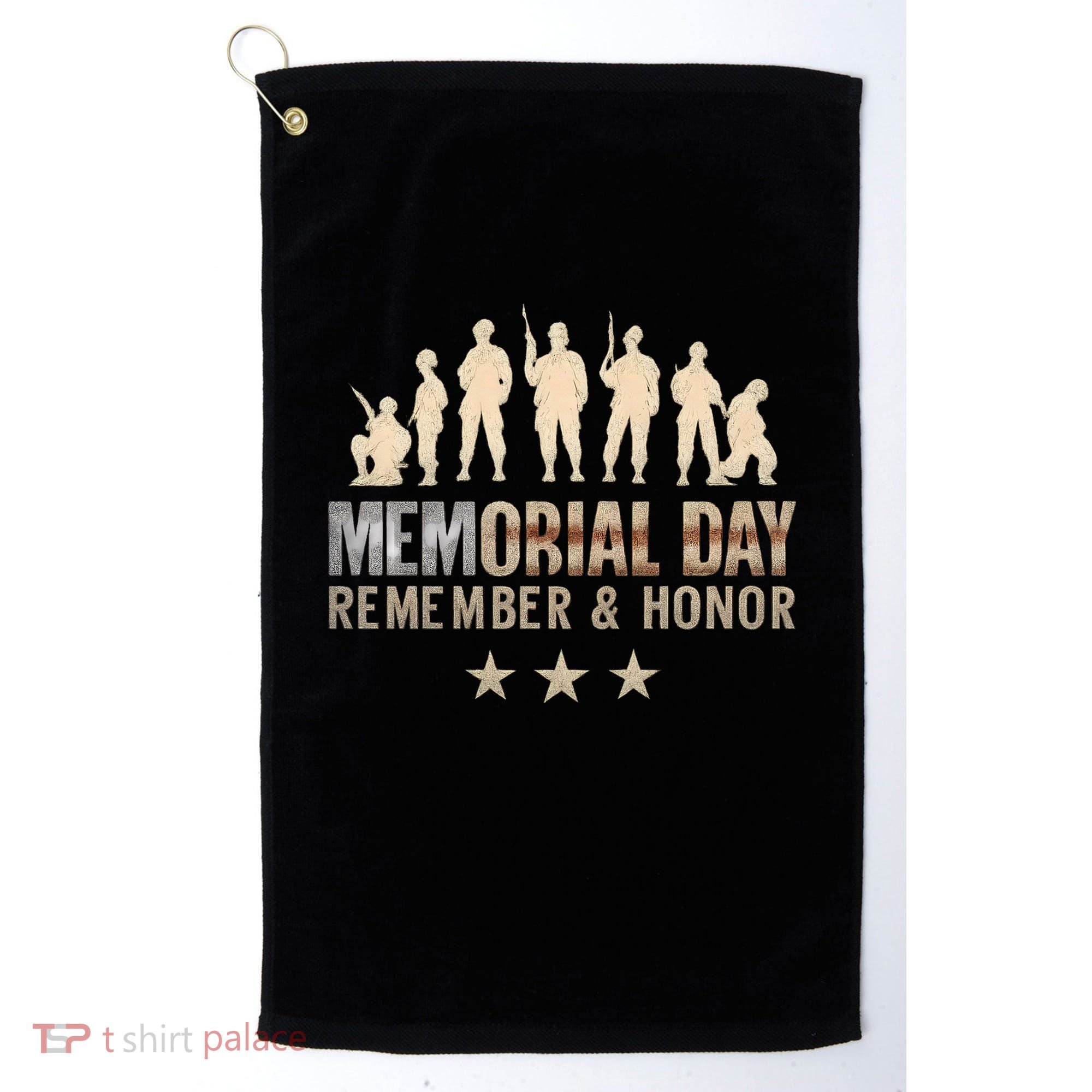 Memorial Day Remember & Honor Golf Towel