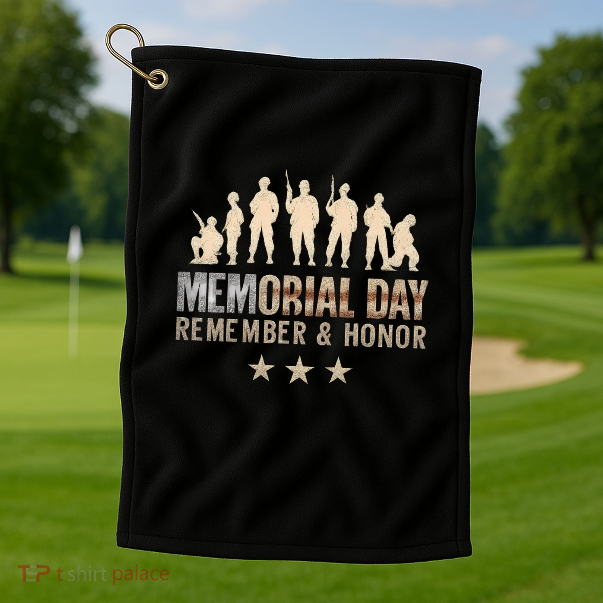 Memorial Day Remember & Honor Golf Towel