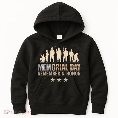 Memorial Day Remember & Honor Kids Hoodie