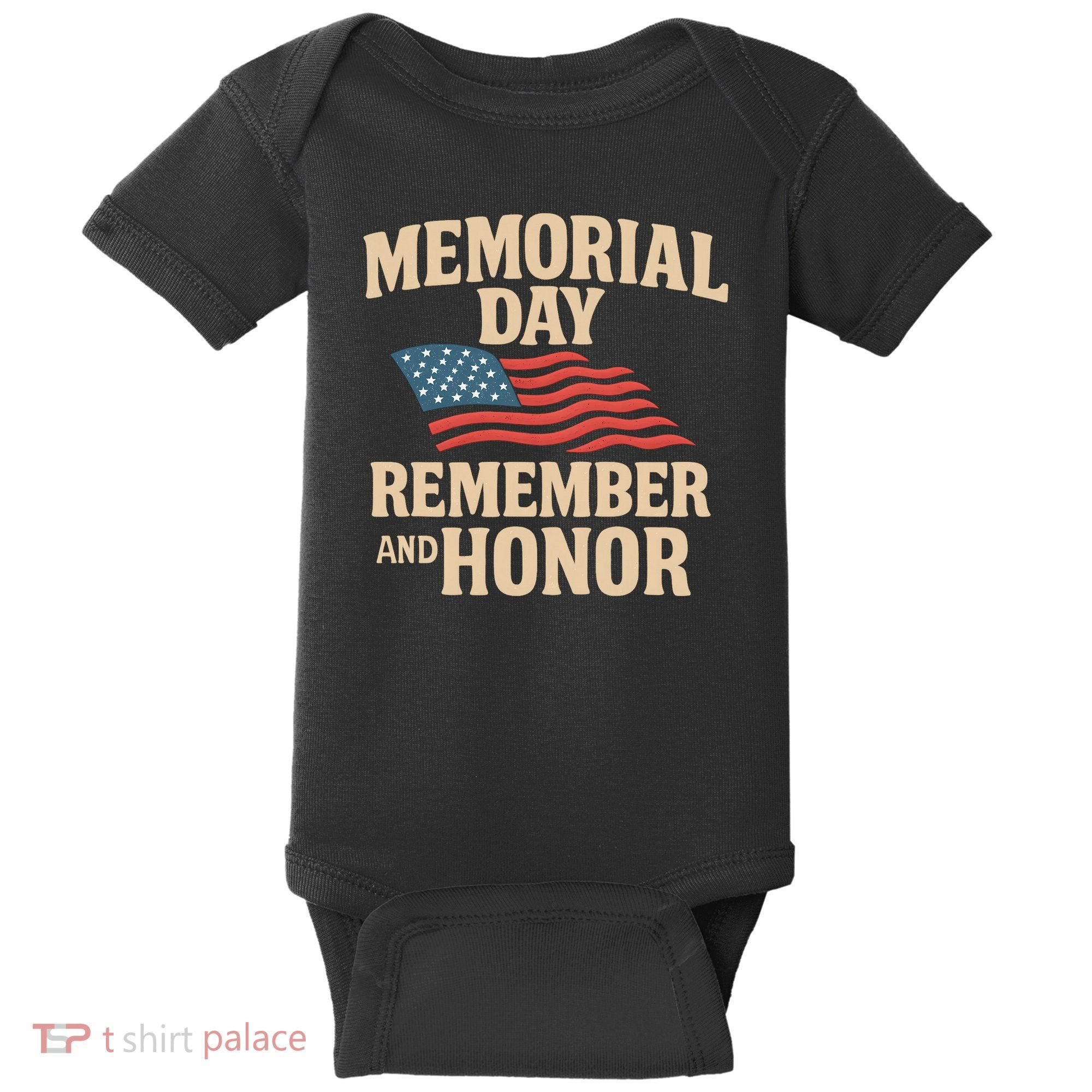 Memorial Day - Remember and Honor Baby Bodysuit