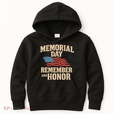 Memorial Day - Remember and Honor Kids Hoodie