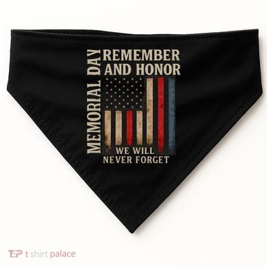 Memorial Day Remember and Honor USA-Made Doggie Bandana