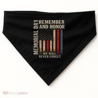 Memorial Day Remember and Honor USA-Made Doggie Bandana thumb 0
