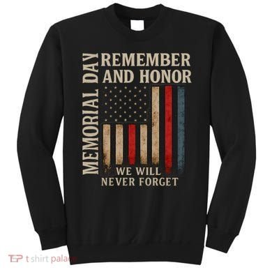 Memorial Day Remember and Honor Sweatshirt