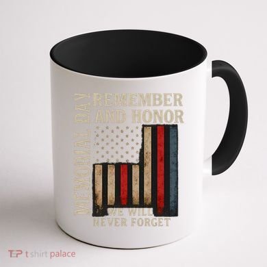Memorial Day Remember and Honor Coffee Mug back