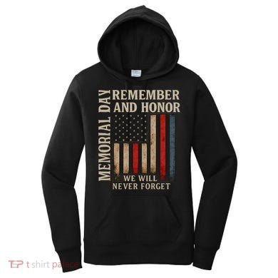 Memorial Day Remember and Honor Women's Hoodie
