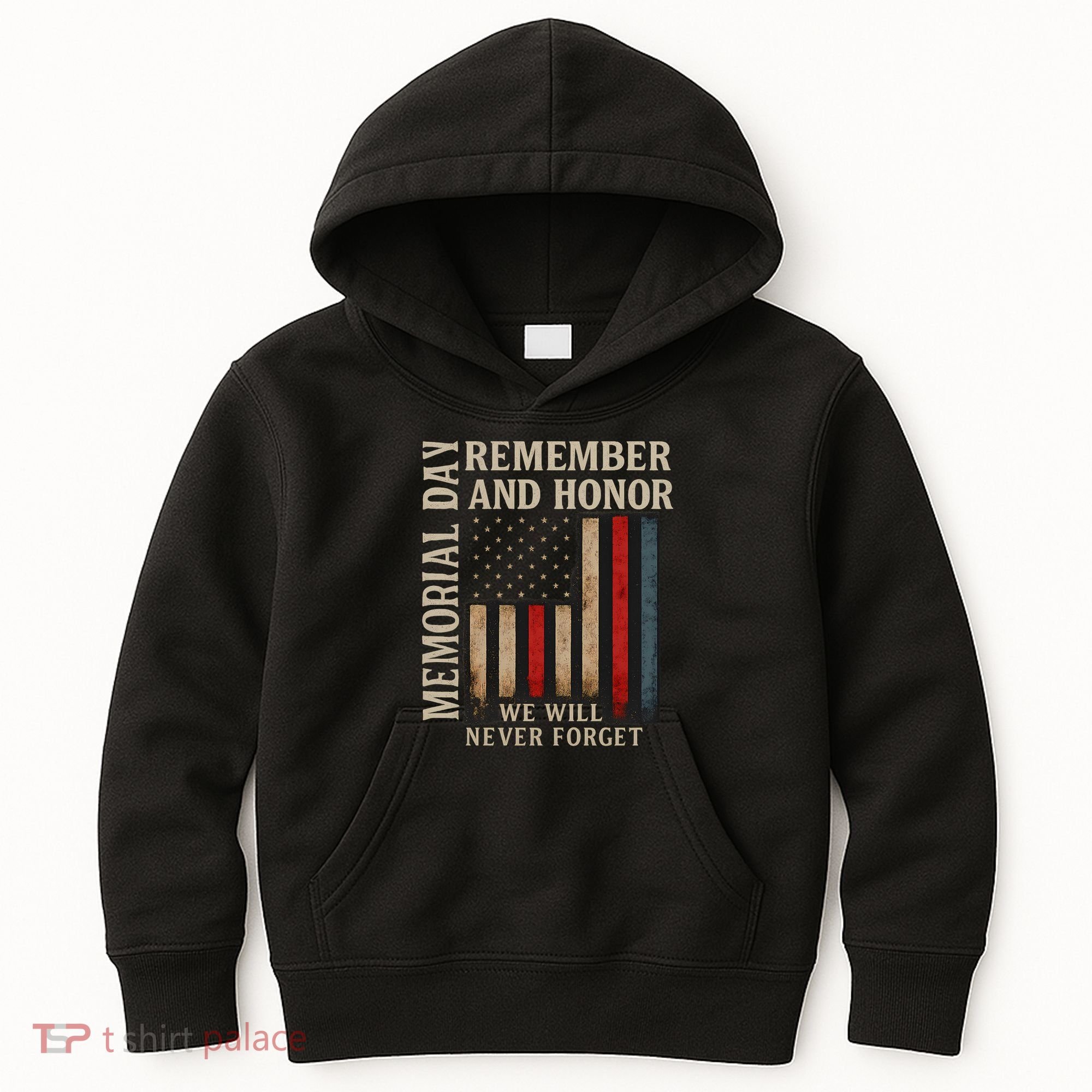 Memorial Day Remember and Honor Kids Hoodie