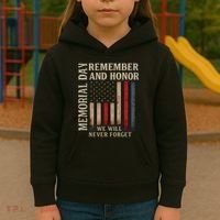 Memorial Day Remember and Honor Kids Hoodie thumb 3