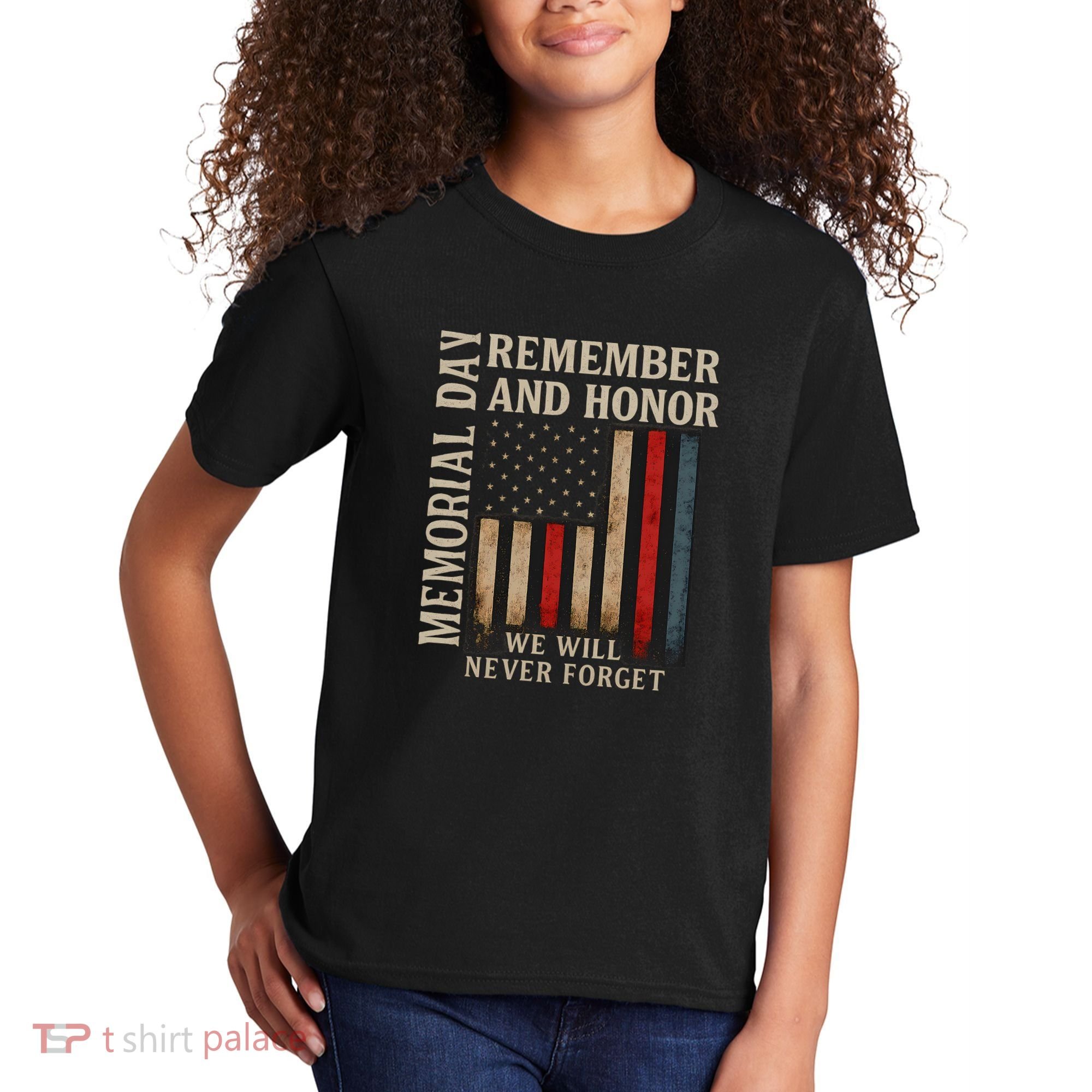 Memorial Day Remember and Honor Kids T-Shirt