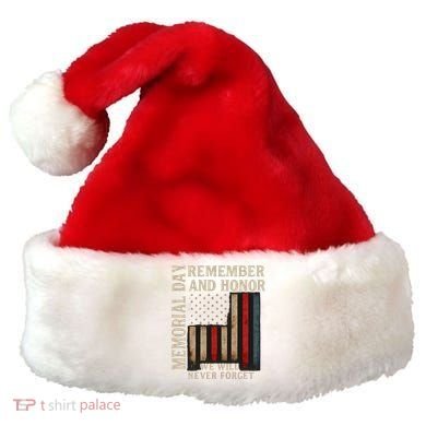 Memorial Day Remember and Honor Santa Hat