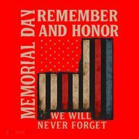 Memorial Day Remember and Honor Santa Hat thumb 1