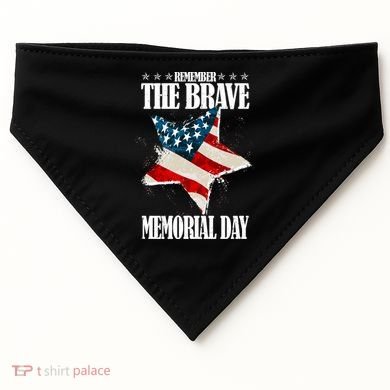 Memorial Day Remember The Brave USA-Made Doggie Bandana