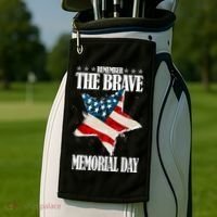 Memorial Day Remember The Brave Golf Towel thumb 2