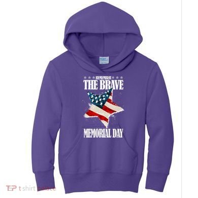 Memorial Day Remember The Brave Kids Hoodie