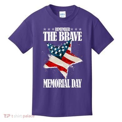 Memorial Day Remember The Brave Kids T-Shirt