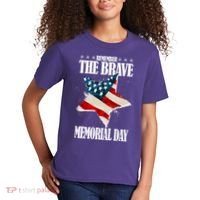 Memorial Day Remember The Brave Kids T-Shirt thumb 2