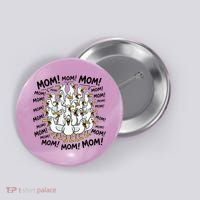Mother's Day Seagulls Screaming Mom  Button thumb 0