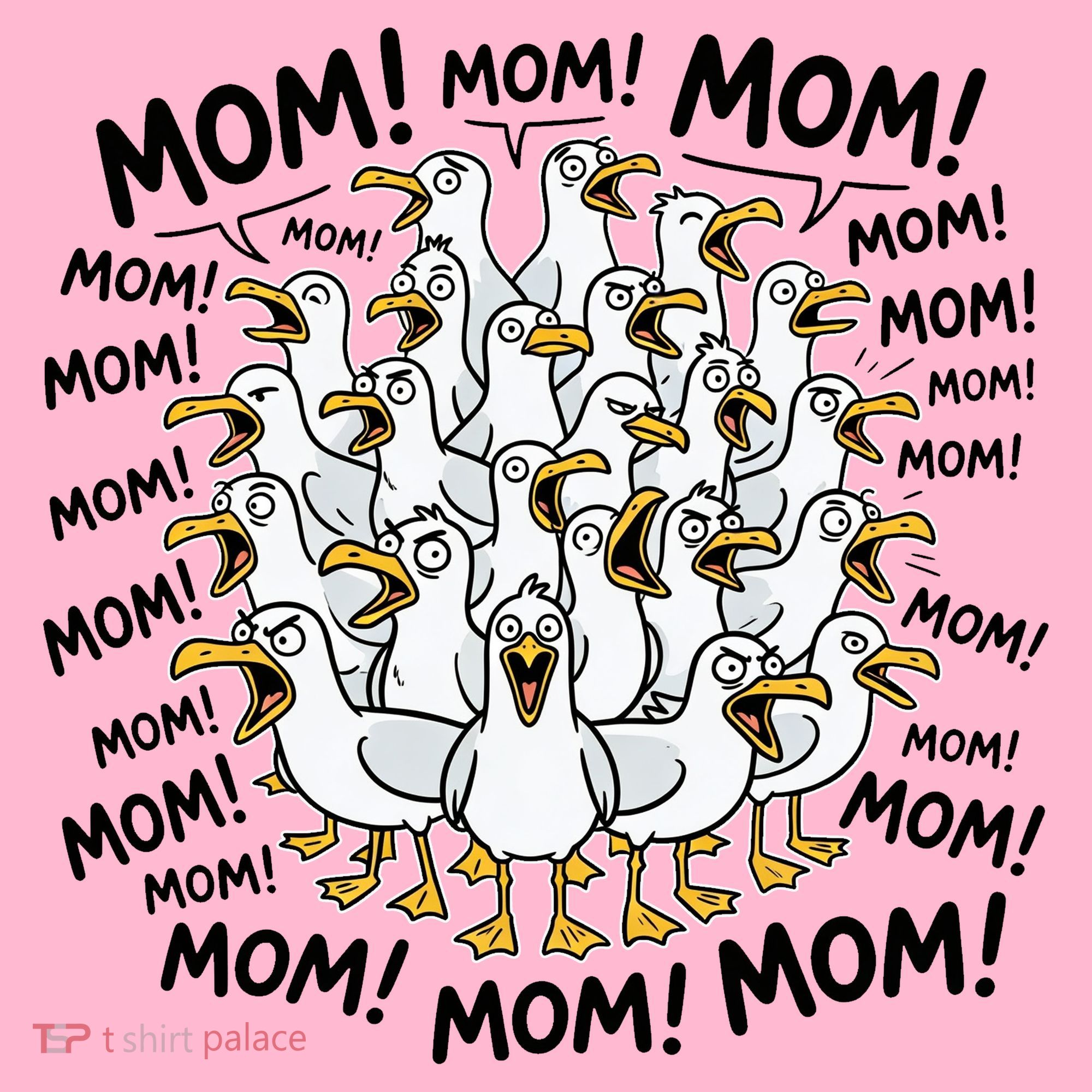Mother's Day Seagulls Screaming Mom  Women's T-Shirt