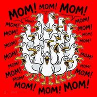 Mother's Day Seagulls Screaming Mom  Santa Hat thumb 1