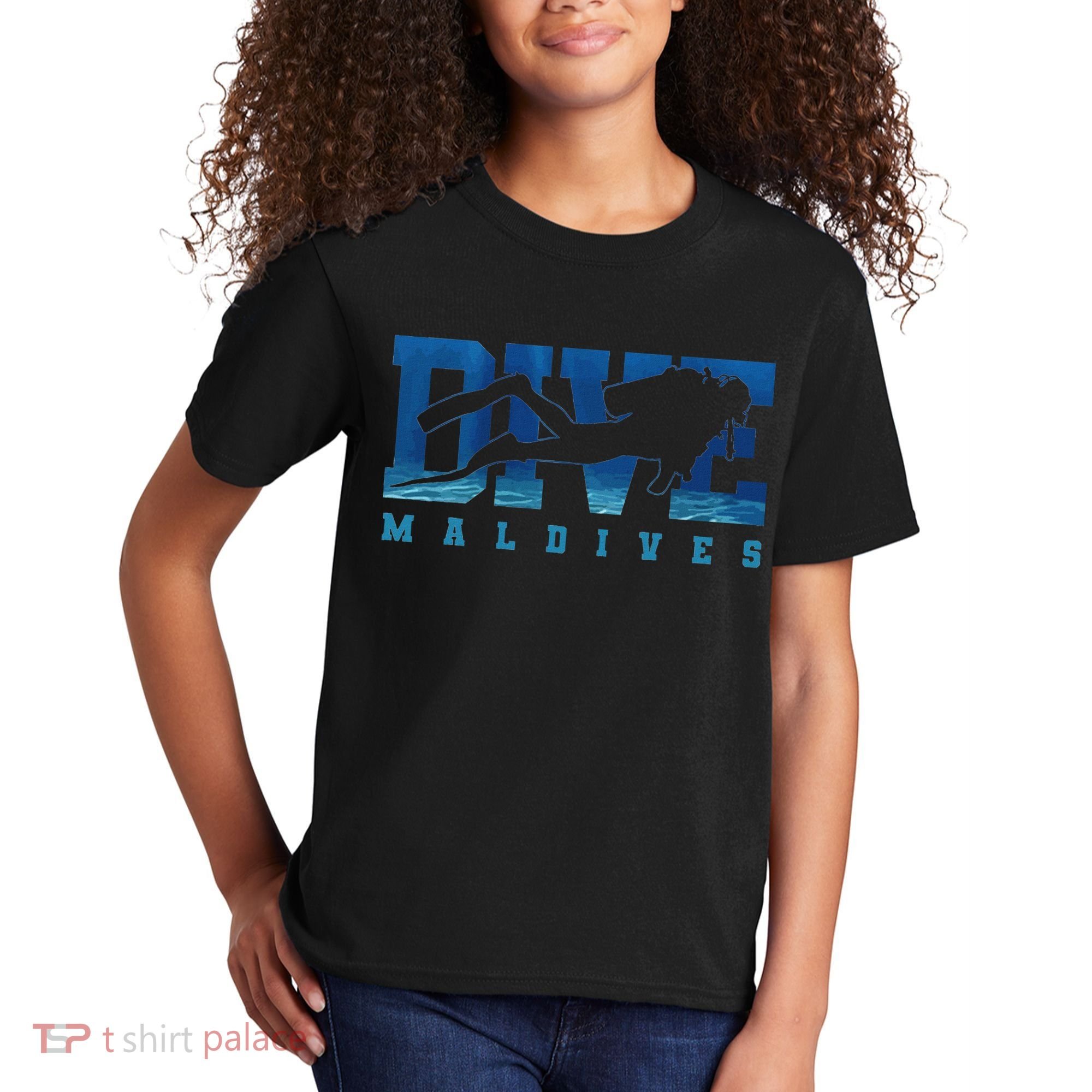 Maldives Diver Souvenir Gift Kids T-Shirt