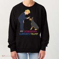 My Doberman Supports Trump Gift Doberman Pinscher Women's Sweatshirt thumb 0