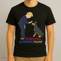 My Doberman Supports Trump Gift Doberman Pinscher T-Shirt thumb 3