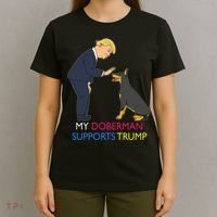 My Doberman Supports Trump Gift Doberman Pinscher T-Shirt thumb 4