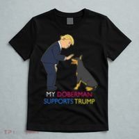 My Doberman Supports Trump Gift Doberman Pinscher T-Shirt thumb 5