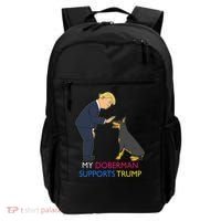 My Doberman Supports Trump Gift Doberman Pinscher Backpack thumb 0