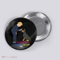 My Doberman Supports Trump Gift Doberman Pinscher Button thumb 0