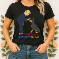 My Doberman Supports Trump Gift Doberman Pinscher Women's T-Shirt thumb 2