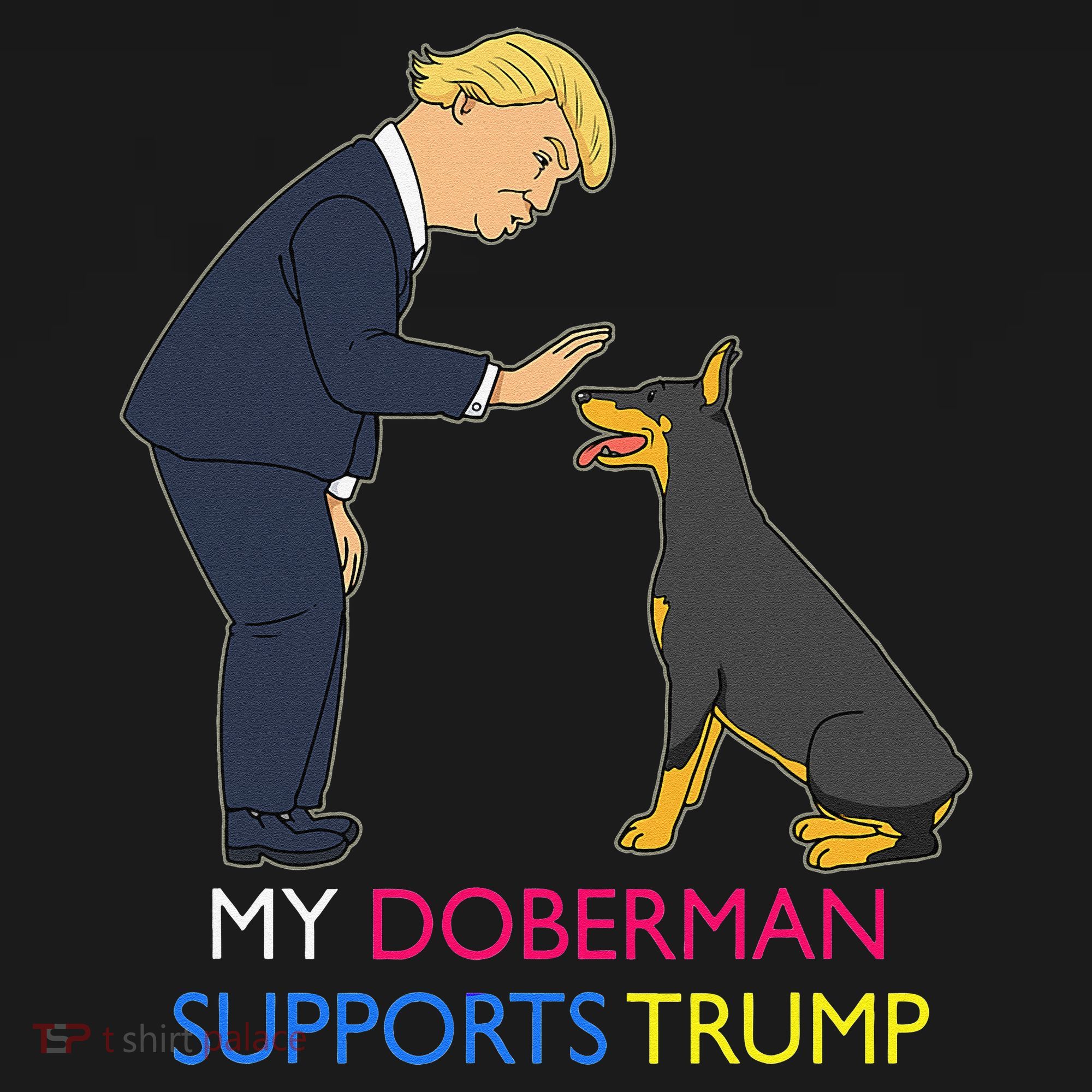 My Doberman Supports Trump Gift Doberman Pinscher Kids Sweatshirt