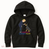 My Doberman Supports Trump Gift Doberman Pinscher Kids Hoodie thumb 0