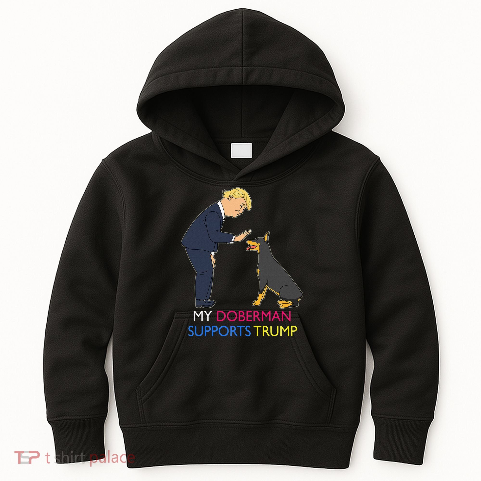 My Doberman Supports Trump Gift Doberman Pinscher Kids Hoodie