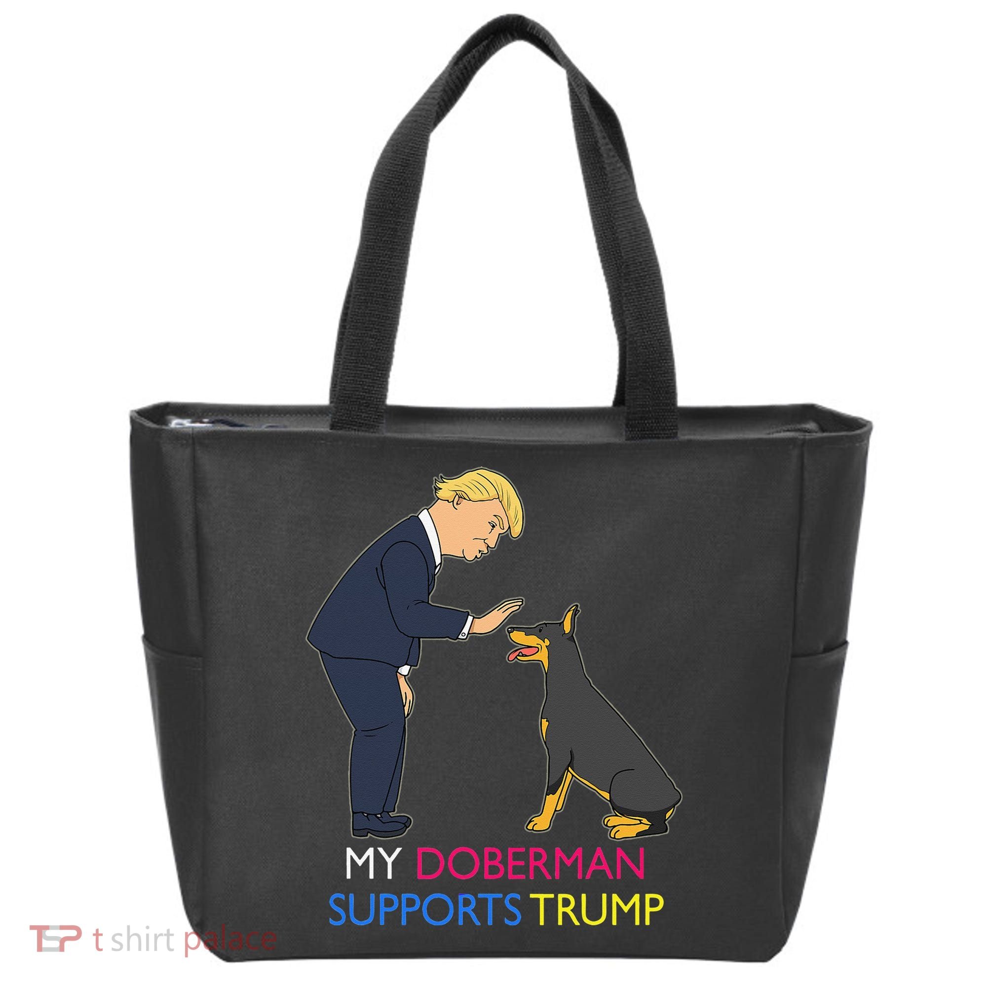 My Doberman Supports Trump Gift Doberman Pinscher Tote Bag