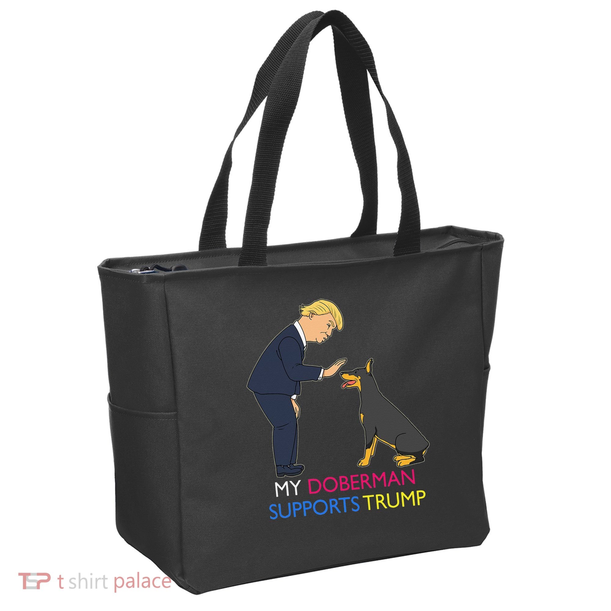 My Doberman Supports Trump Gift Doberman Pinscher Tote Bag