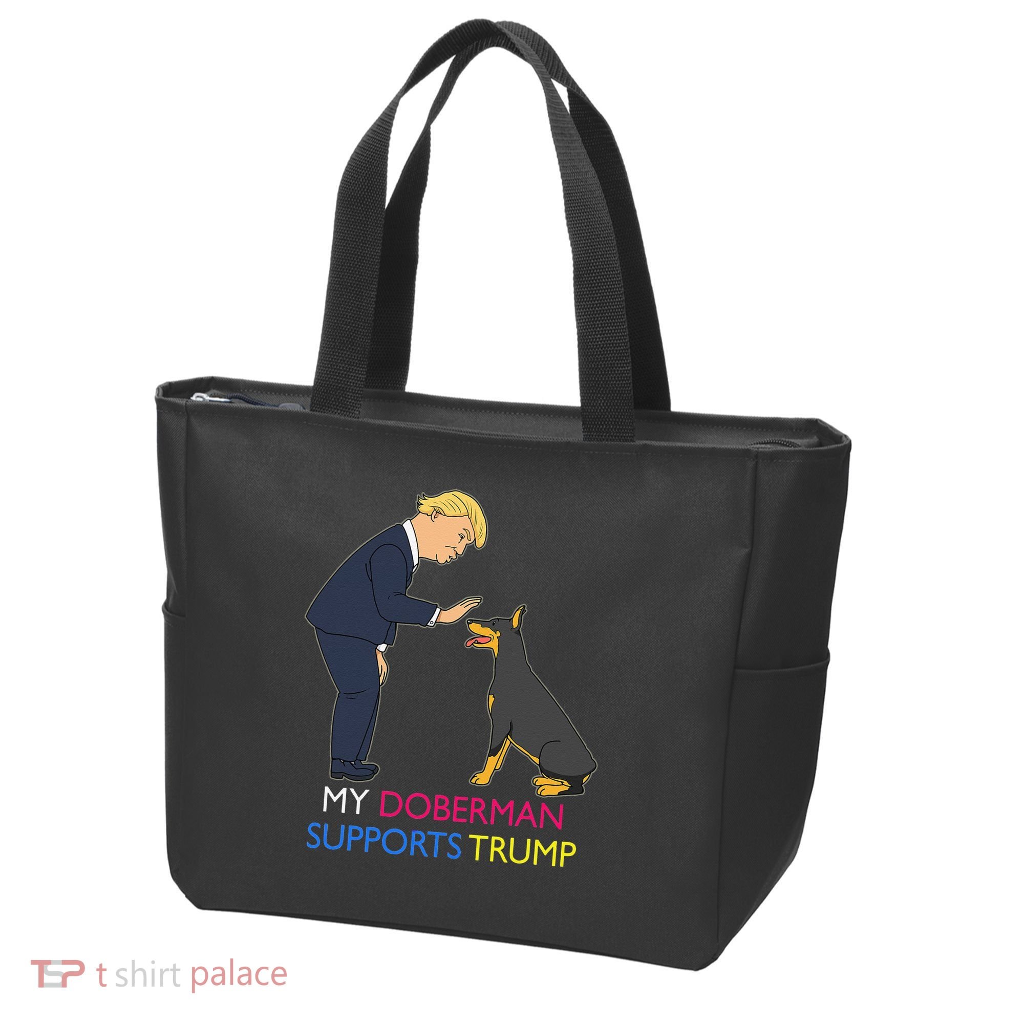 My Doberman Supports Trump Gift Doberman Pinscher Tote Bag