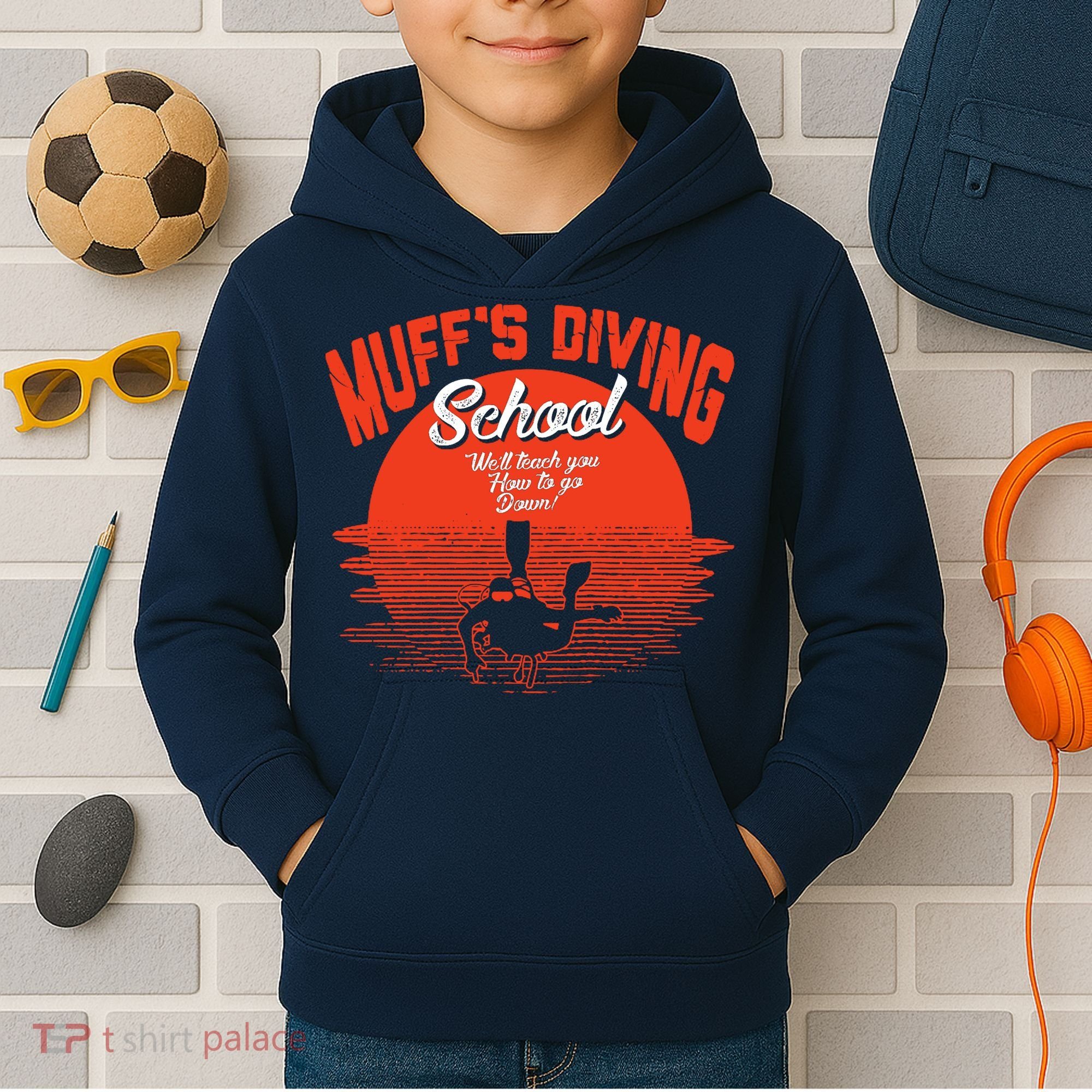 Muffs Diving School Kids Hoodie