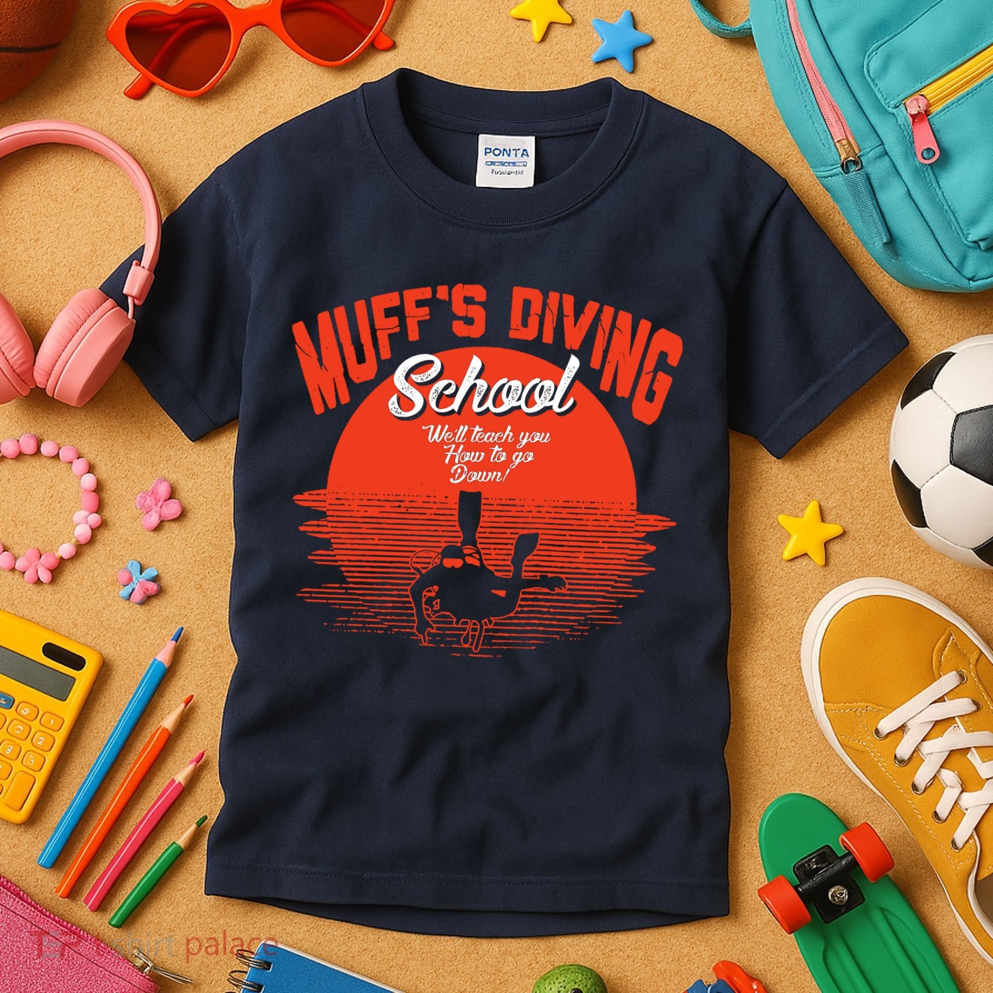Muffs Diving School Kids T-Shirt